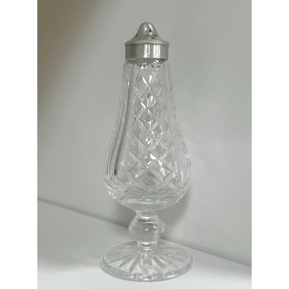One Waterford Lismore Cut Lead Crystal Salt Pepper Replacement Shaker 6.25" Vtg